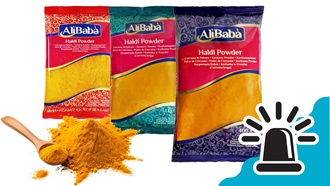 Cúrcuma Ali Baba Haldi Powder: alerta por salmonella